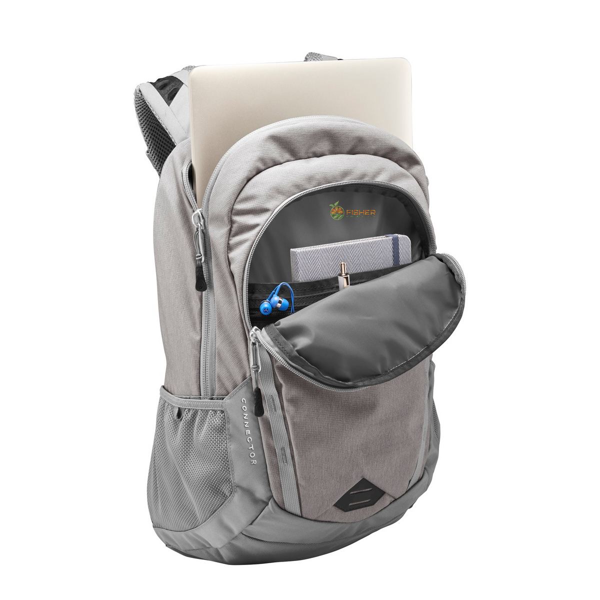 The North Face Connector Backpack - Embroidered — Mid Grey Dark Heather/ Mid Grey