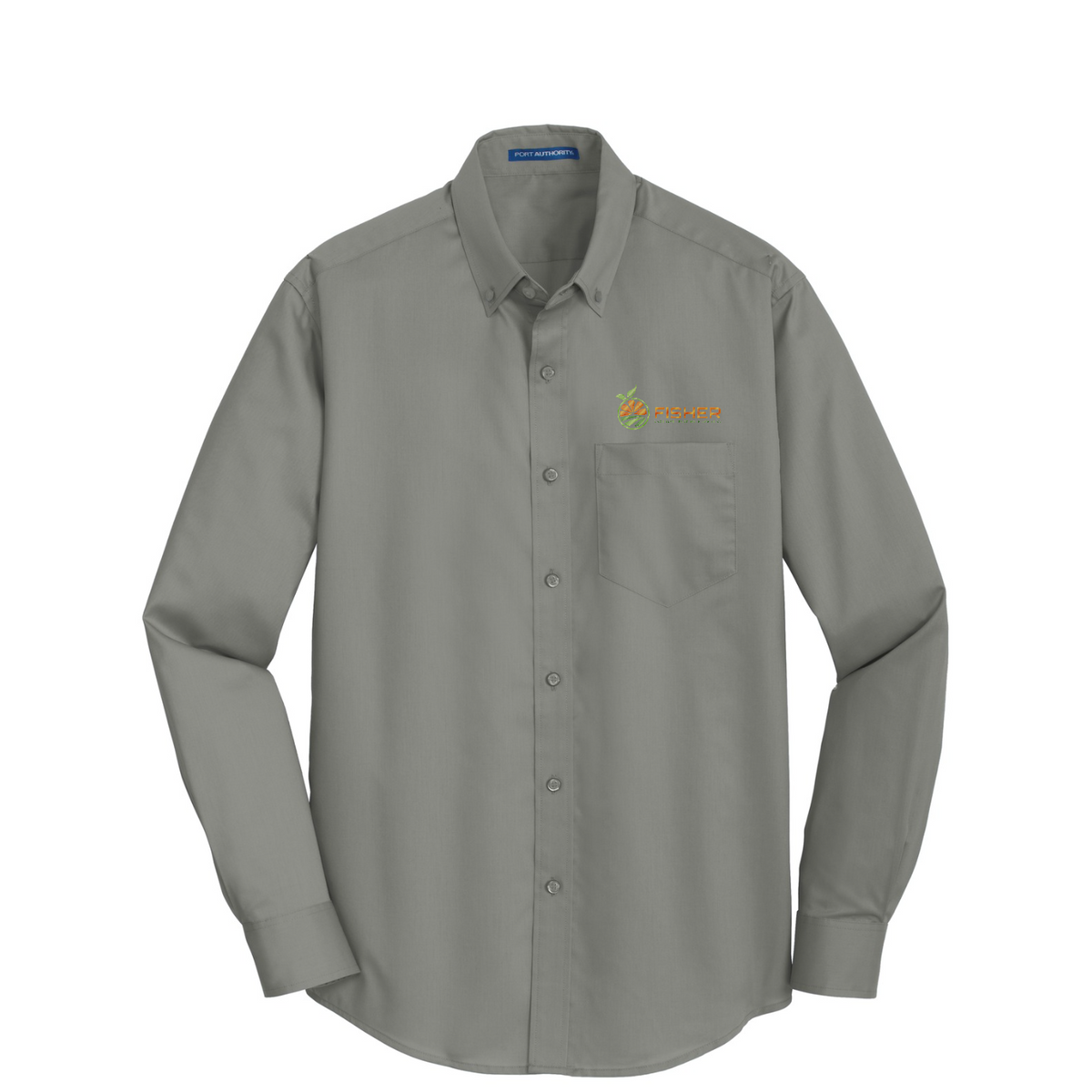 Port Authority SuperPro Twill Shirt - Embroidered — Monument Grey
