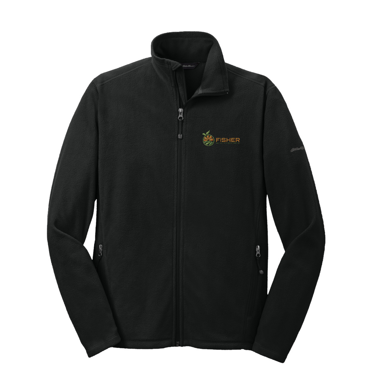 Eddie Bauer Full-Zip Microfleece Jacket - Embroidered — Black