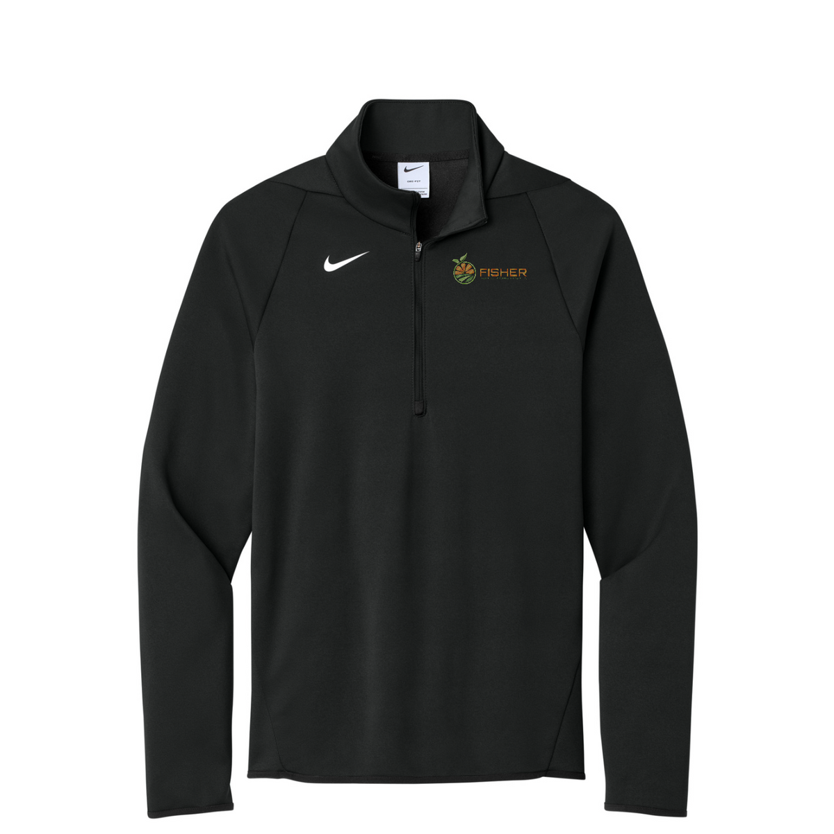 Nike Therma-FIT 1/4-Zip Fleece - Embroidered — Team Black