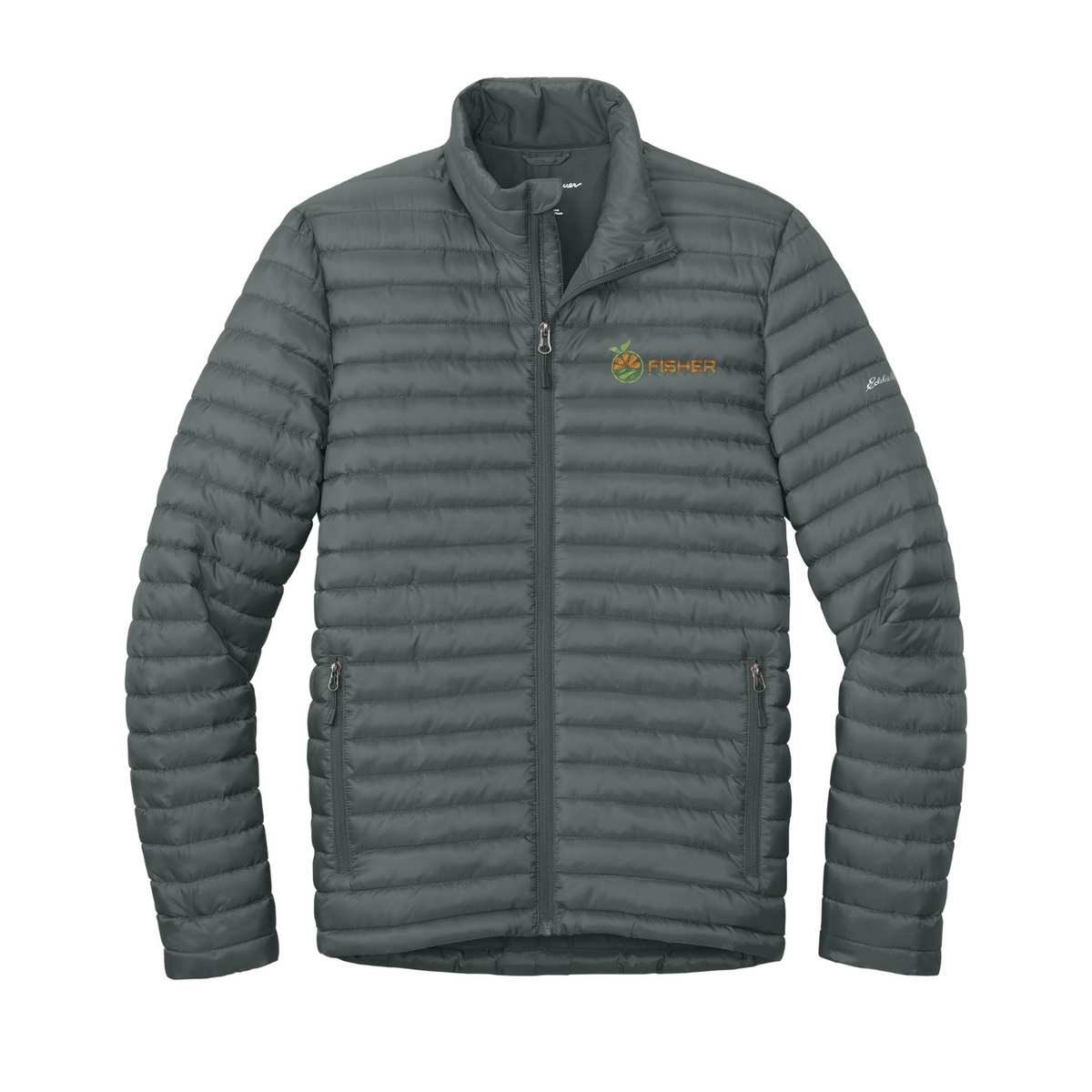 Eddie Bauer Packable Quilted Full-Zip - Embroidered — Metal Grey