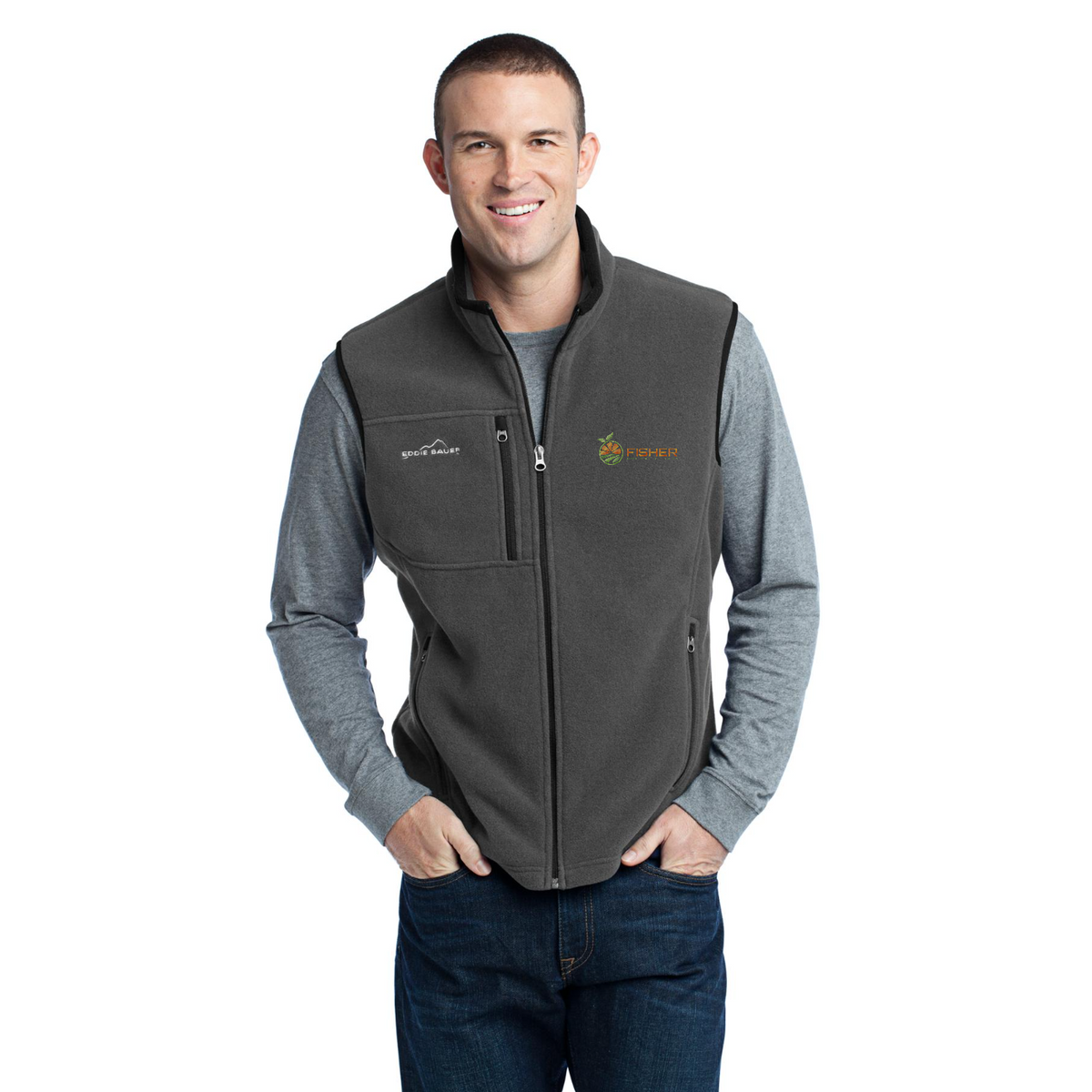 Eddie Bauer - Fleece Vest - Embroidered — model