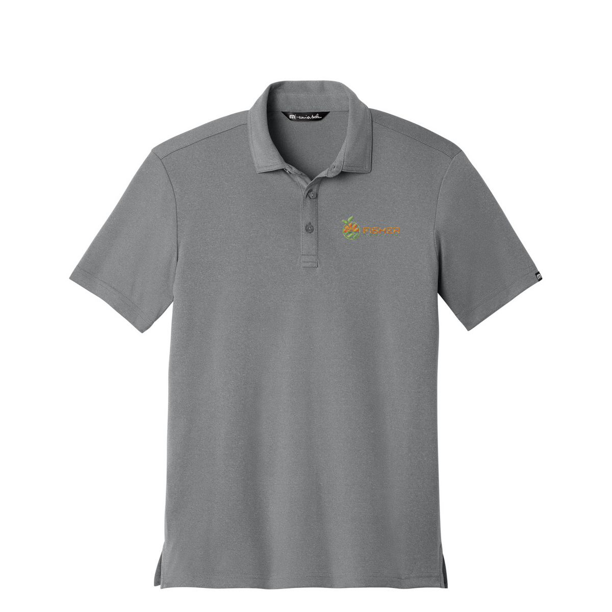 TravisMathew Coto Performance Polo - Embroidered — Quiet Shade Grey Heather