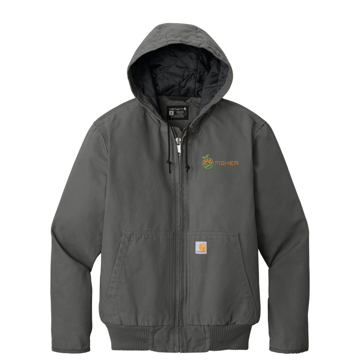 Carhartt Washed Duck Active Jac - Embroidered — Gravel