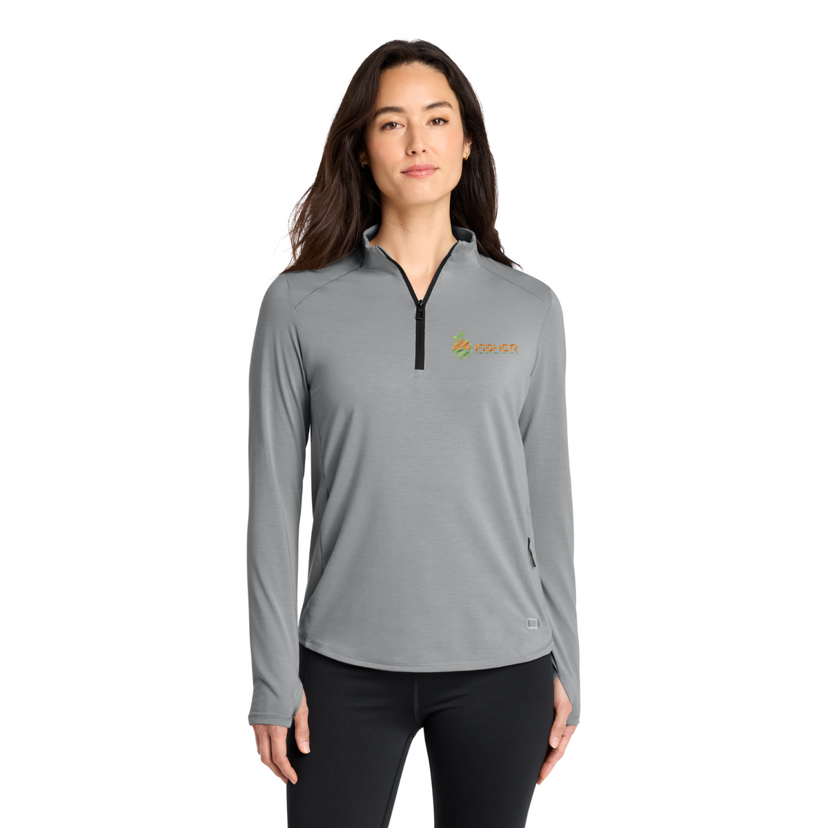 OGIO Women's Motion 1/4-Zip - Embroidered — model