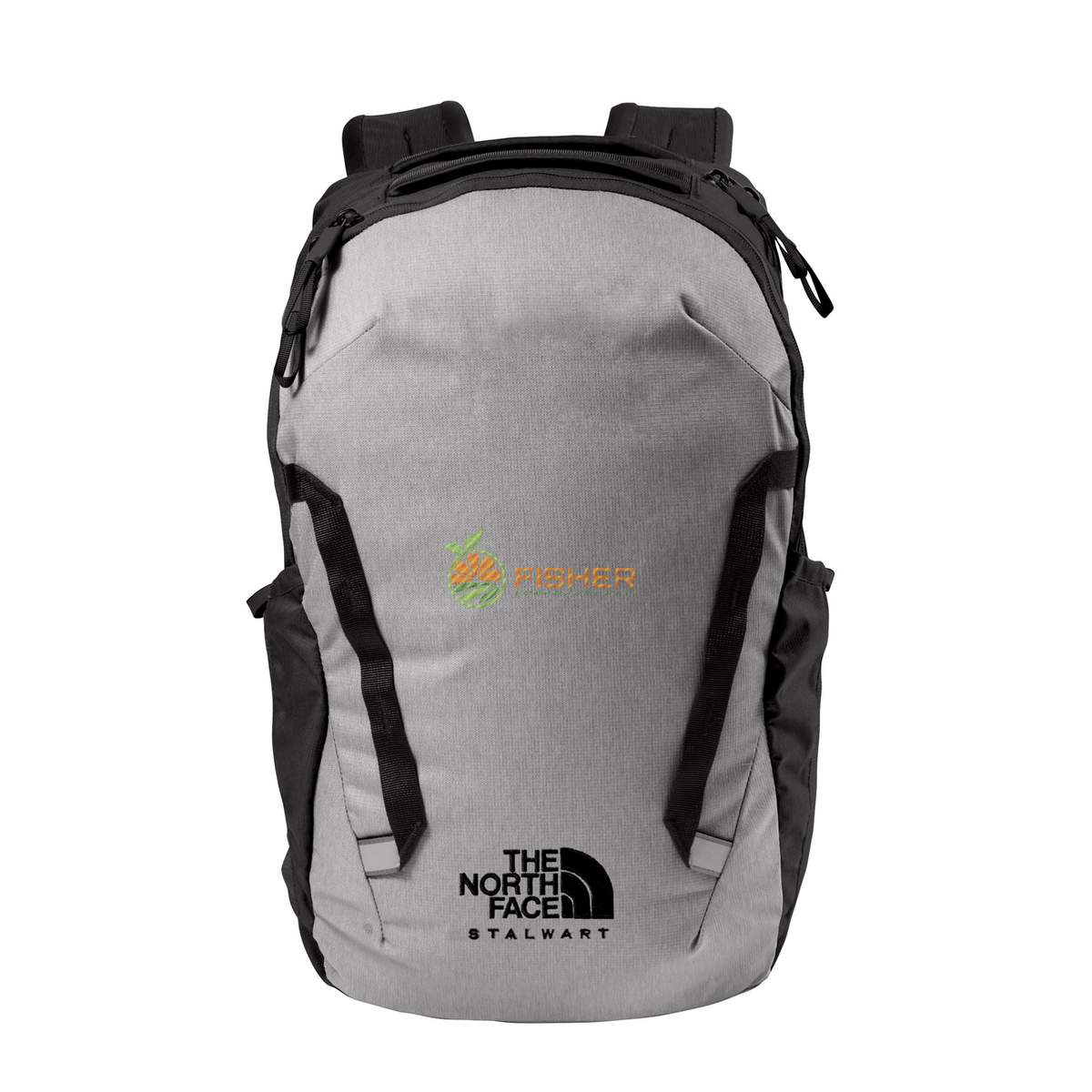 The North Face Stalwart Backpack - Embroidered — Mid Grey Dark Heather/ TNF Black