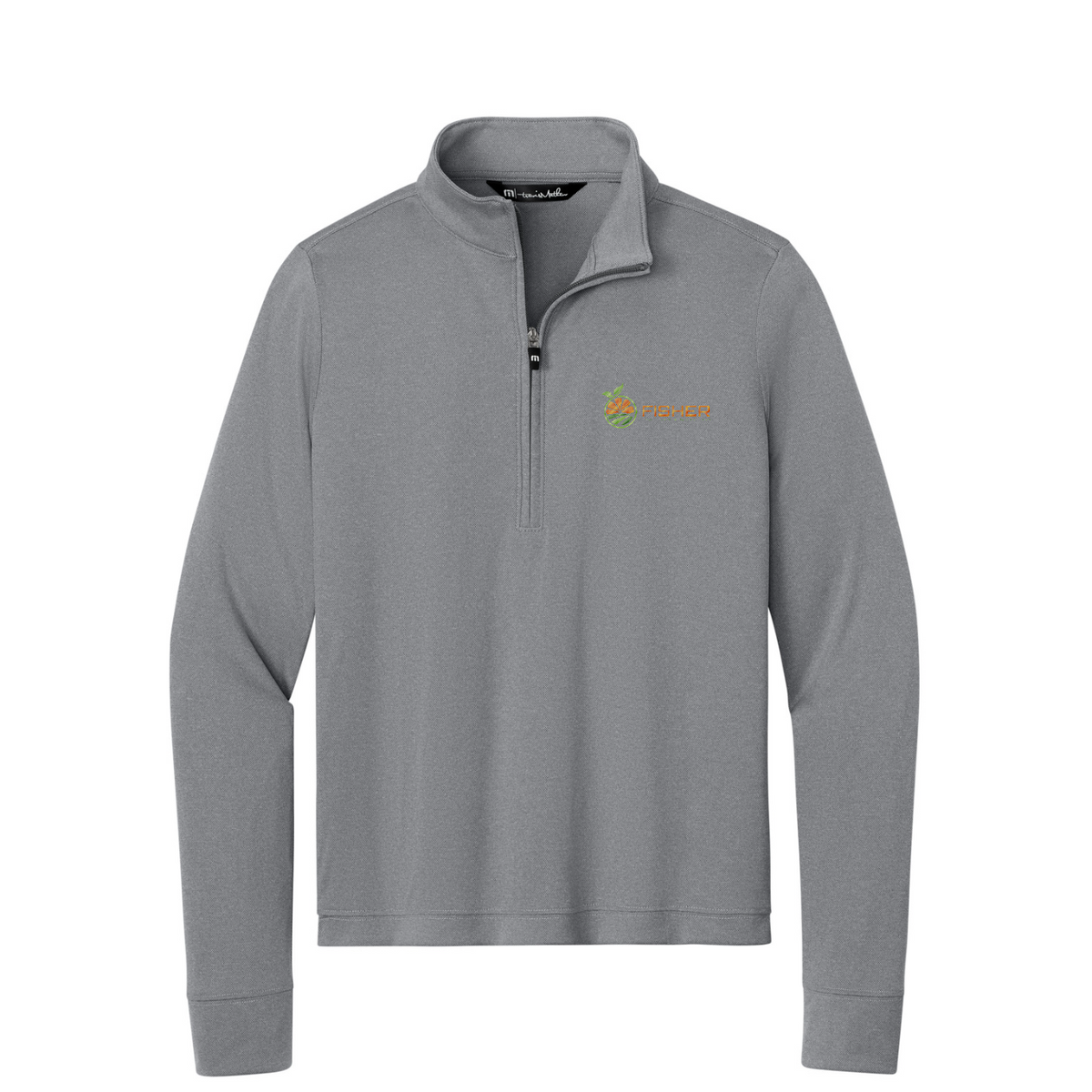 TravisMathew Women's Coto 1/2-Zip - Embroidered — Quiet Shade Grey Heather