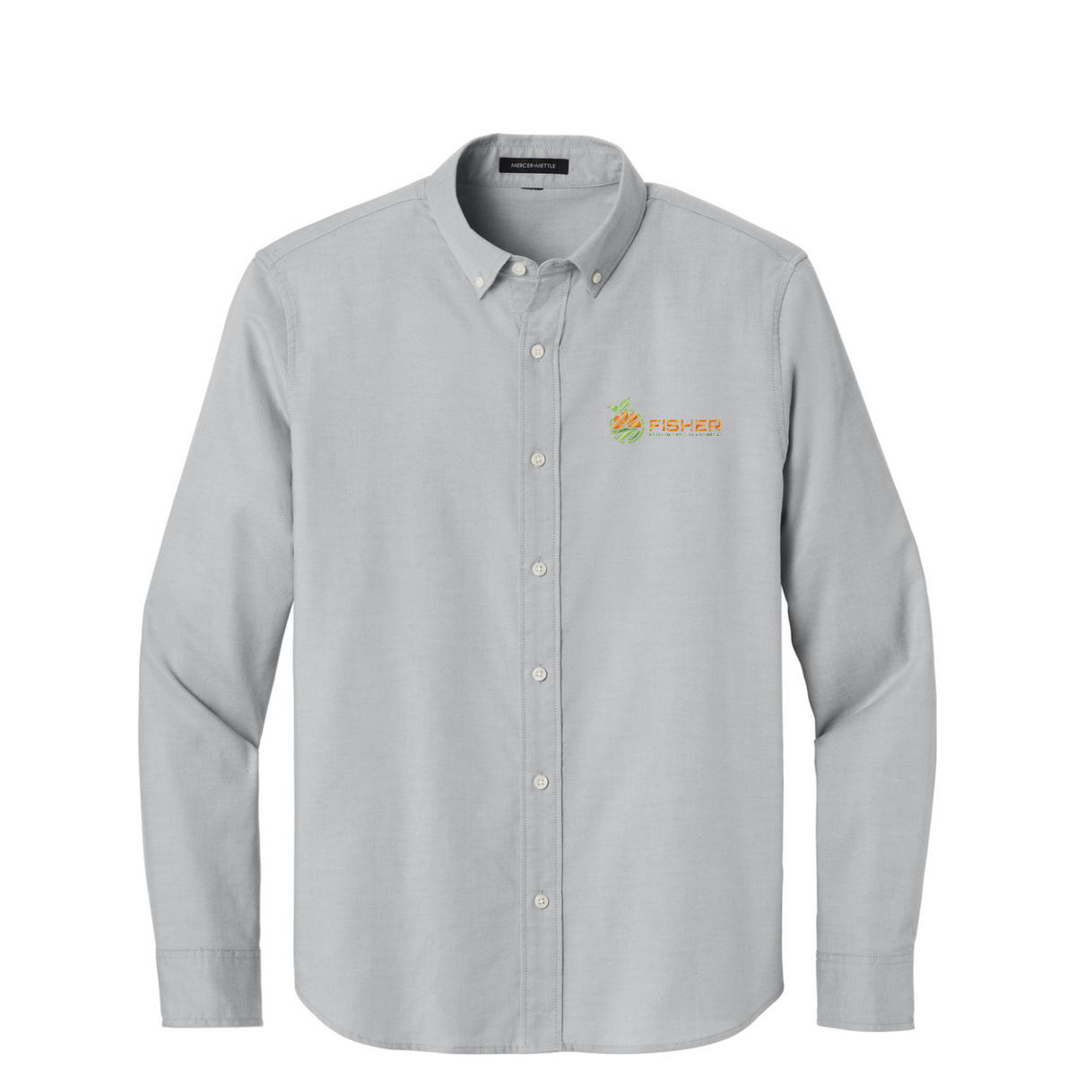Mercer+Mettle Long Sleeve Modern Oxford Shirt - Embroidered — Gusty Grey