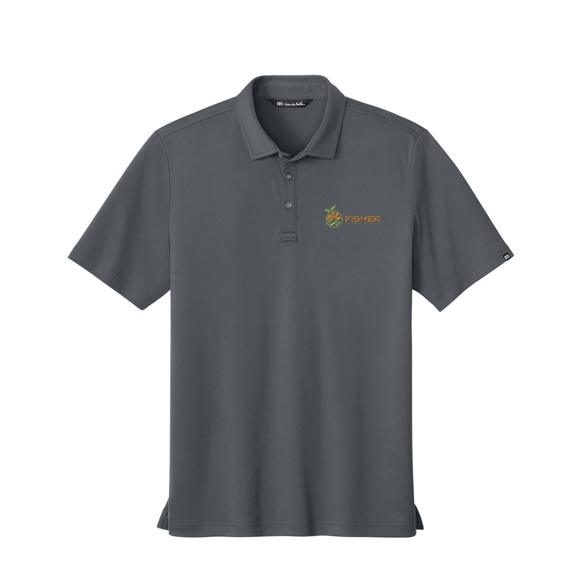 TravisMathew Coto Performance Polo - Embroidered — Quiet Shade Grey/ Black