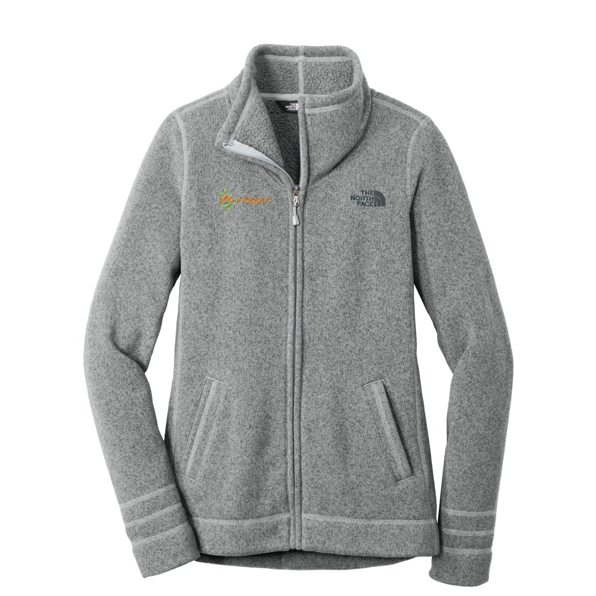 The North Face  Women's Sweater Fleece Jacket - Embroidered — TNF Medium Grey Heather