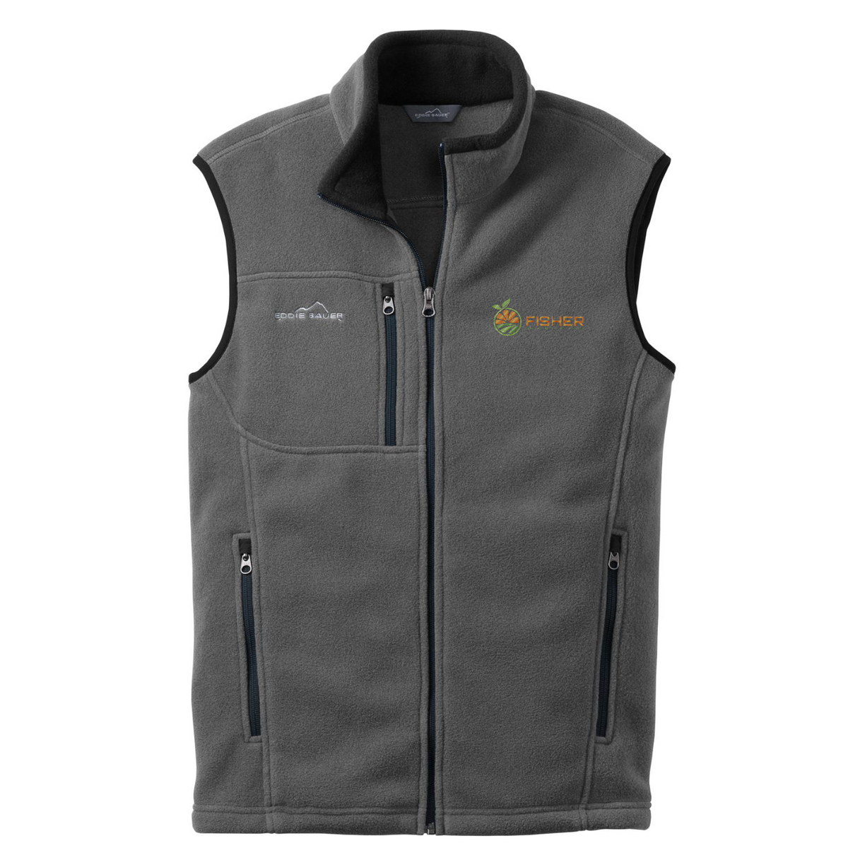 Eddie Bauer - Fleece Vest - Embroidered — Grey Steel