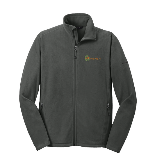 Eddie Bauer Full-Zip Microfleece Jacket - Embroidered — Grey Steel