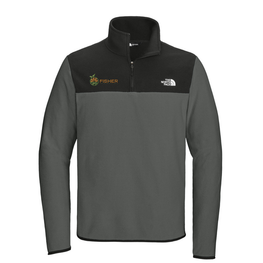 The North Face Glacier 1/4-Zip Fleece - Embroidered — Asphalt Grey/ TNF Black