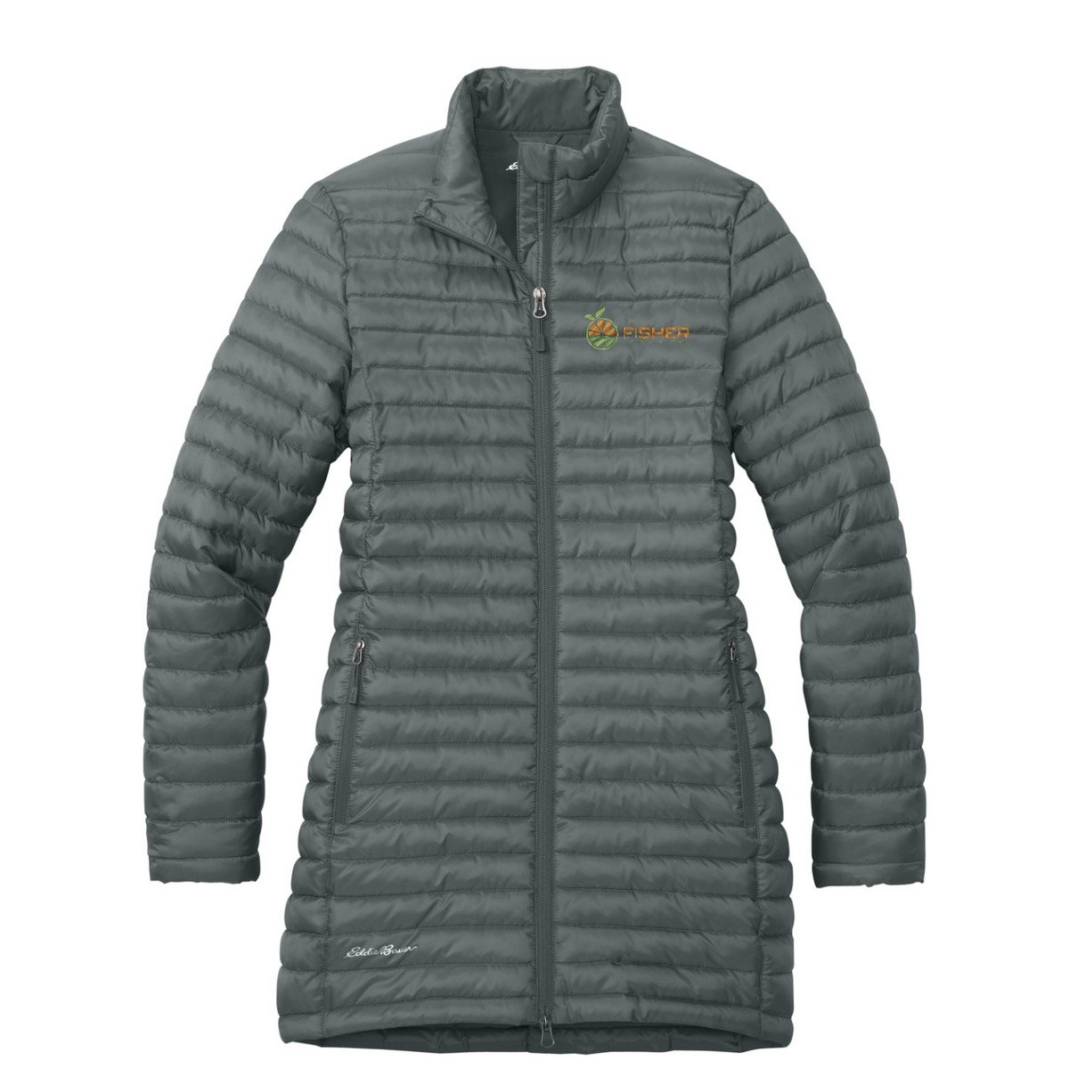 Eddie Bauer Women's Packable Quilted Full-Zip - Embroidered — Metal Grey