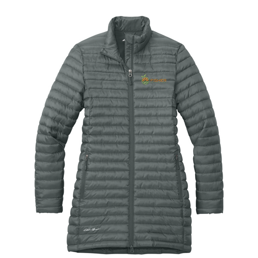 Eddie Bauer Women's Packable Quilted Full-Zip - Embroidered — Metal Grey