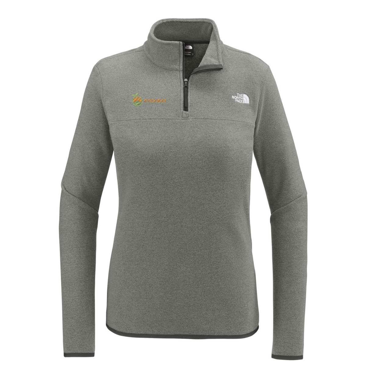 The North Face Women's Glacier 1/4-Zip Fleece - Embroidered — TNF Medium Grey Heather