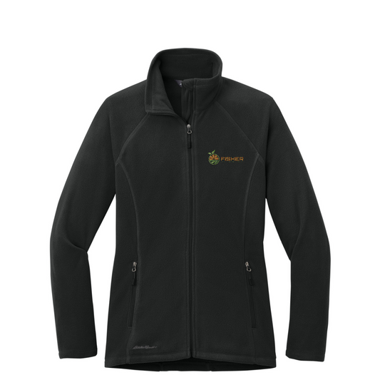 Eddie Bauer Women's Full-Zip Microfleece Jacket - Embroidered — Black