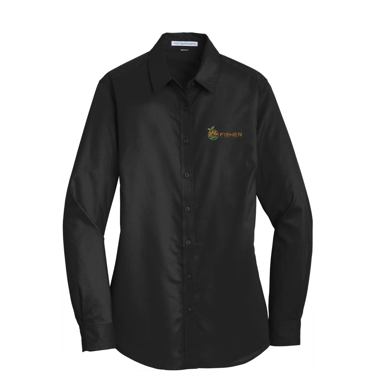 Port Authority Women's SuperPro Twill Shirt - Embroidered — Black