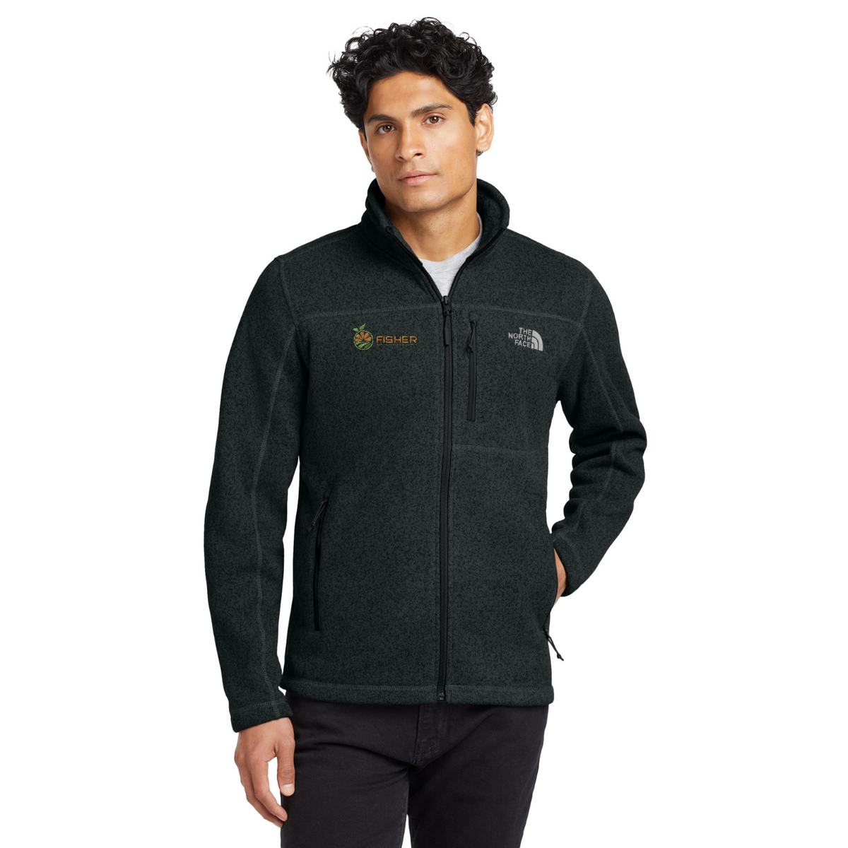 The North Face  Sweater Fleece Jacket - Embroidered — model