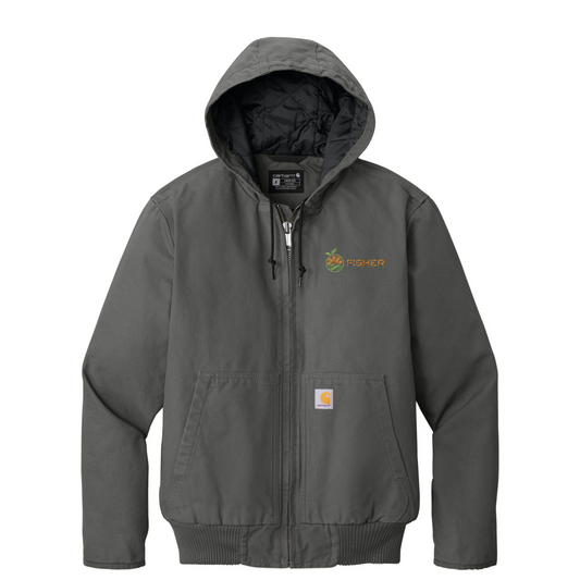 Carhartt Washed Duck Active Jac - Embroidered — Gravel