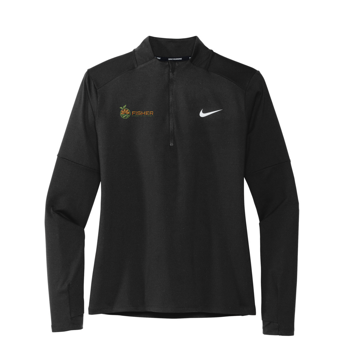 Nike Women's Dri-FIT Element 1/2-Zip Top - Embroidered — Black