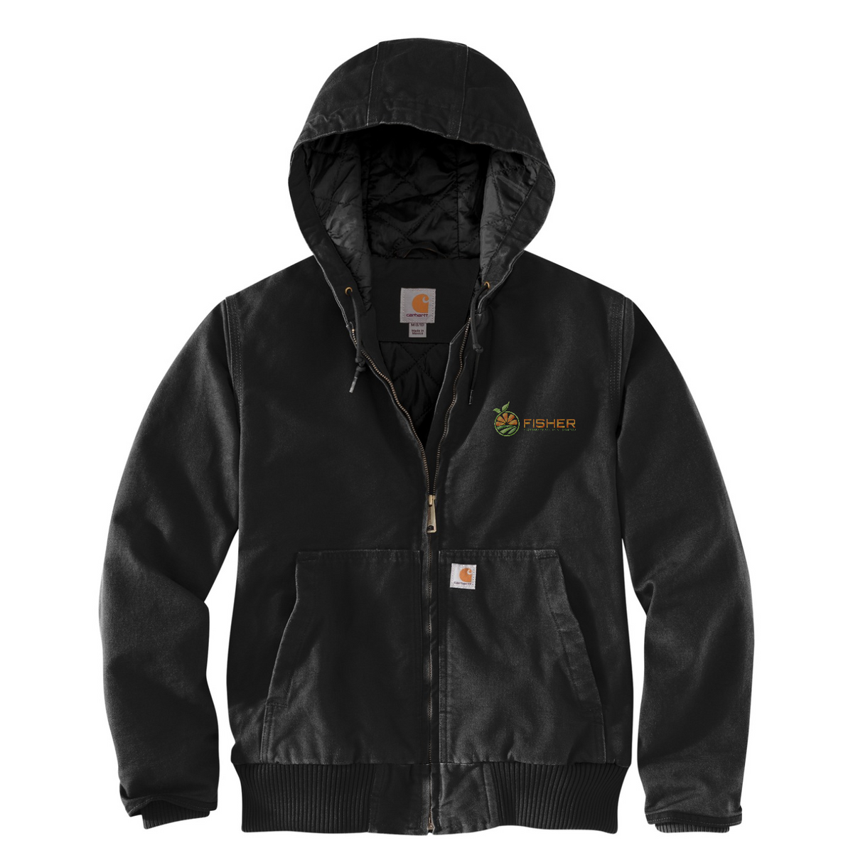 Carhartt Women's Washed Duck Active Jac - Embroidered — Black