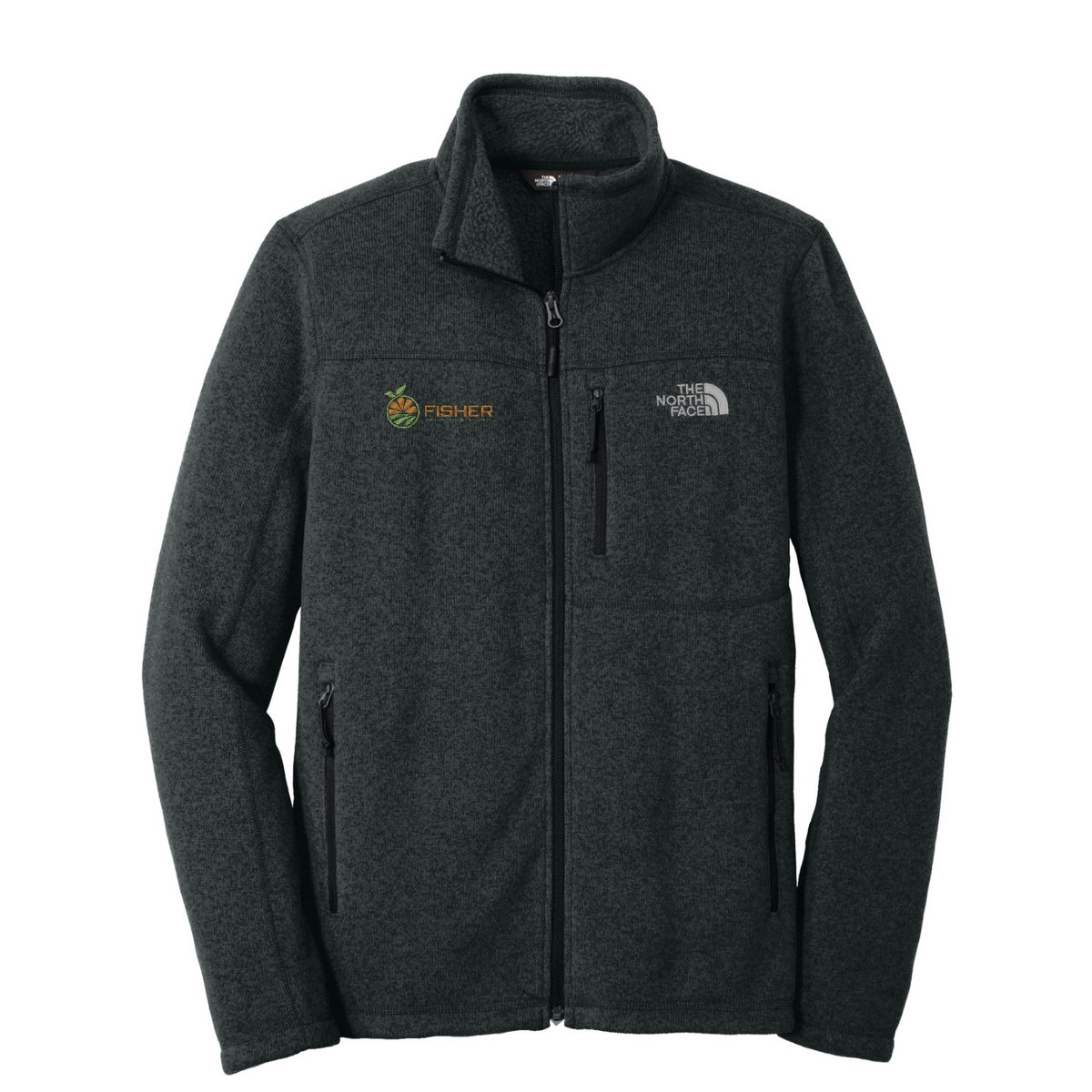 The North Face  Sweater Fleece Jacket - Embroidered — TNF Black Heather