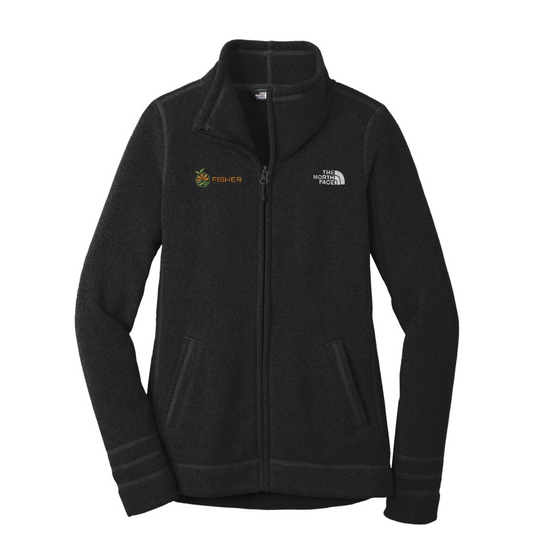 The North Face  Women's Sweater Fleece Jacket - Embroidered — TNF Black Heather