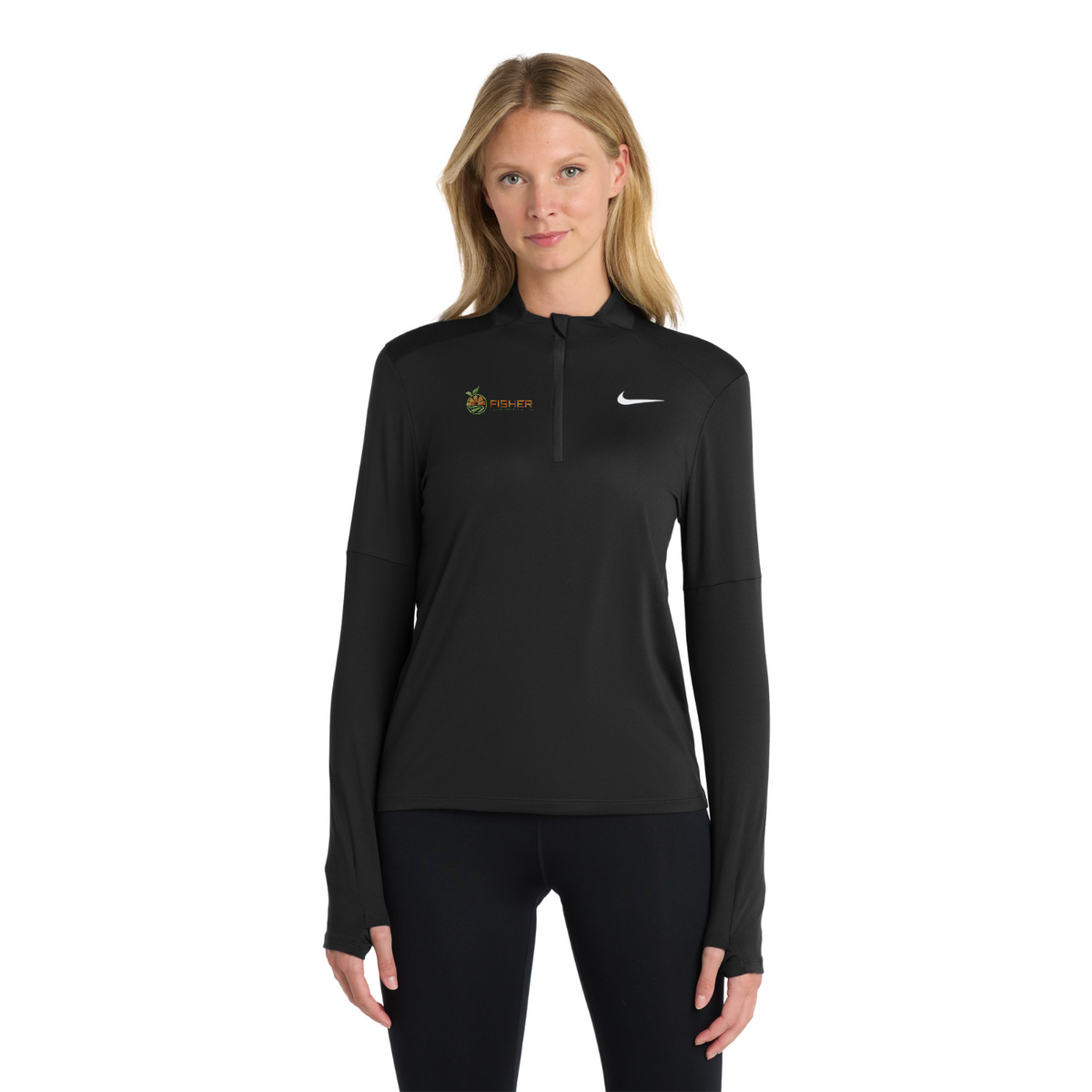 Nike Women's Dri-FIT Element 1/2-Zip Top - Embroidered — model