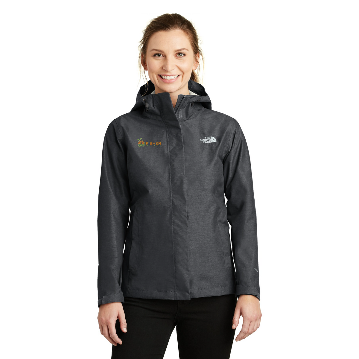 The North Face  Women's DryVent Rain Jacket - Embroidered — model