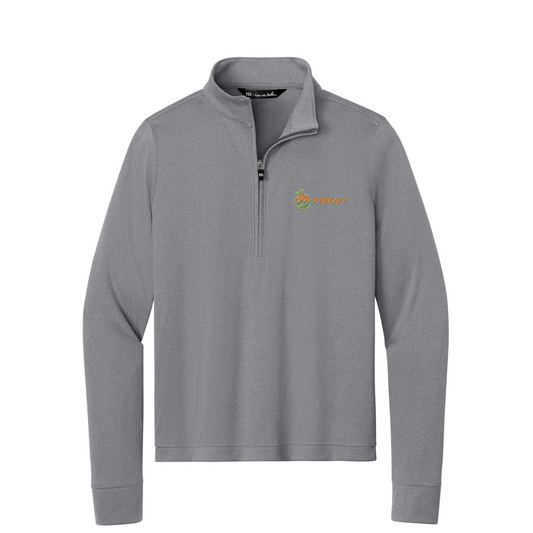 TravisMathew Women's Coto 1/2-Zip - Embroidered — Quiet Shade Grey Heather