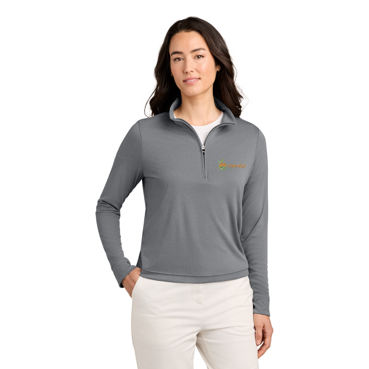 TravisMathew Women's Coto 1/2-Zip - Embroidered — model