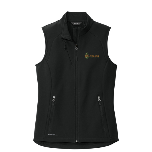 Eddie Bauer Women's Stretch Soft Shell Vest - Embroidered — Deep Black