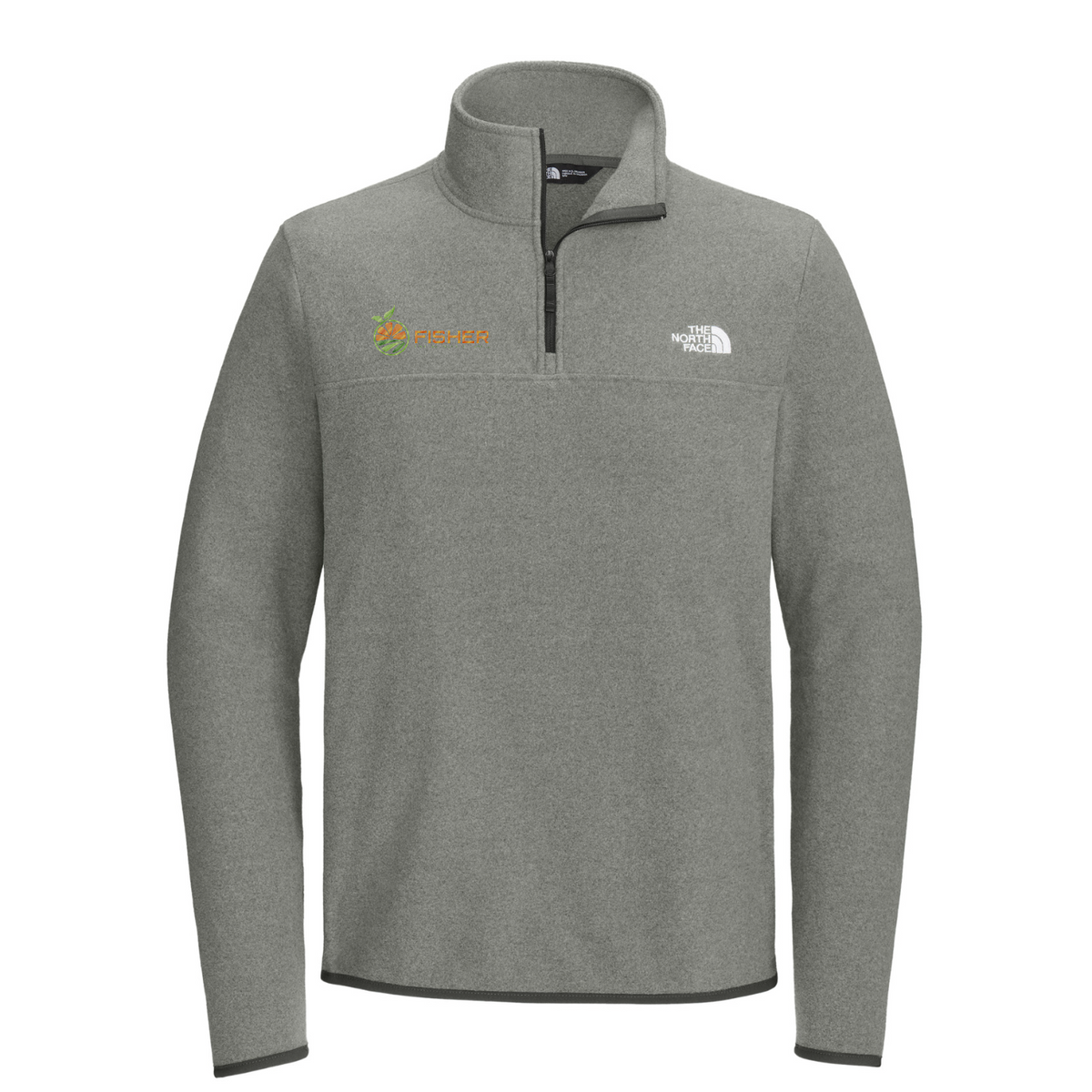 The North Face Glacier 1/4-Zip Fleece - Embroidered — TNF Medium Grey Heather