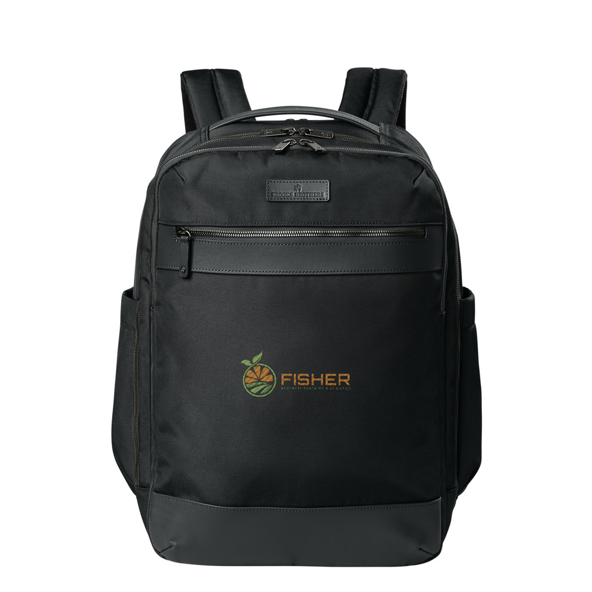 Brooks Brothers Oxford Backpack - Embroidered — Deep Black