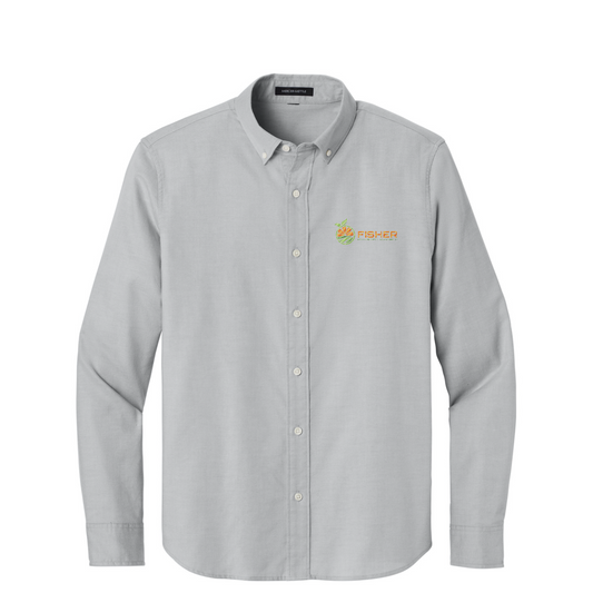 Mercer+Mettle Long Sleeve Modern Oxford Shirt - Embroidered — Gusty Grey