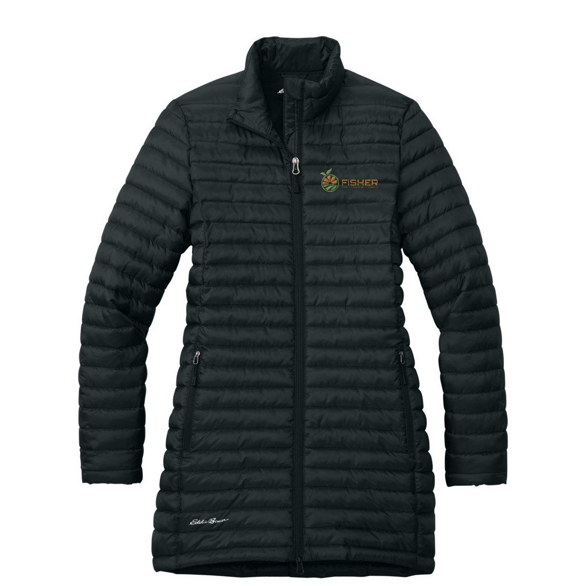 Eddie Bauer Women's Packable Quilted Full-Zip - Embroidered — Black