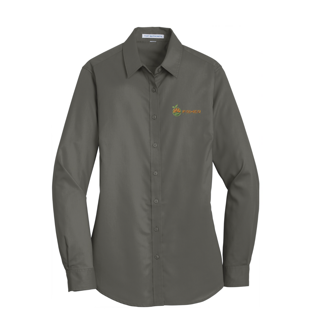 Port Authority Women's SuperPro Twill Shirt - Embroidered — Sterling Grey