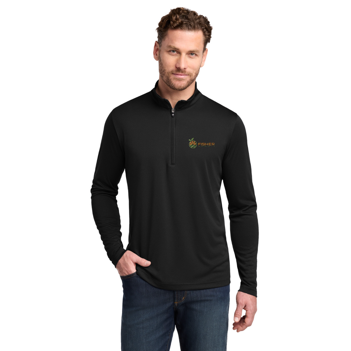 TravisMathew Coto Performance 1/4-Zip - Embroidered — model