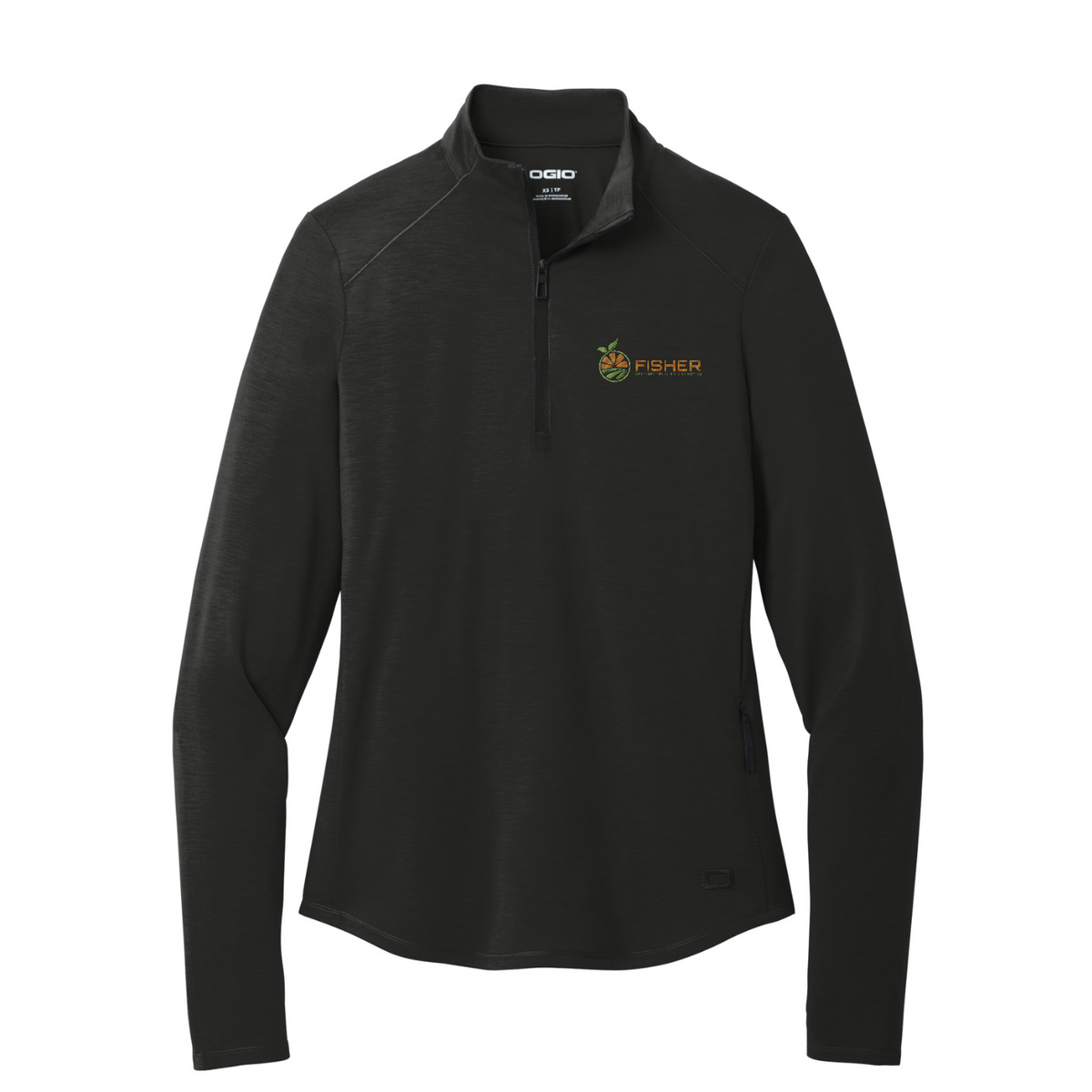 OGIO Women's Motion 1/4-Zip - Embroidered — Blacktop